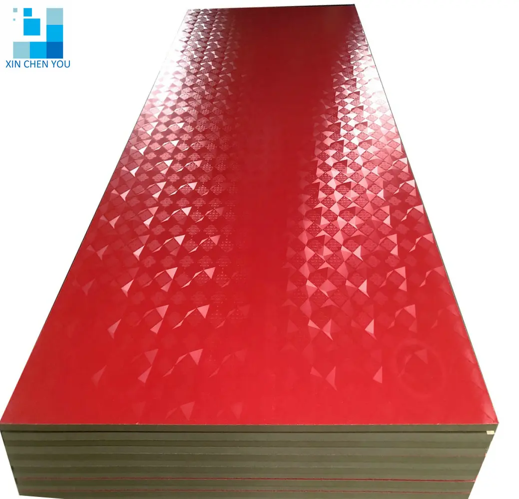 3D texture finish solid color 15/16/17/18mm salt mdf  melamine MDF board