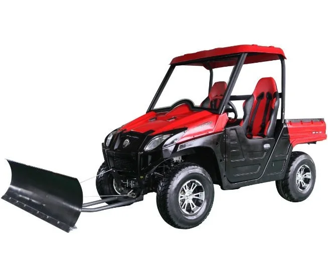 
yellow large displacement Gas UTV for farmers 800cc with snow shovel 4x4 side by side all terrain vehicle farm 