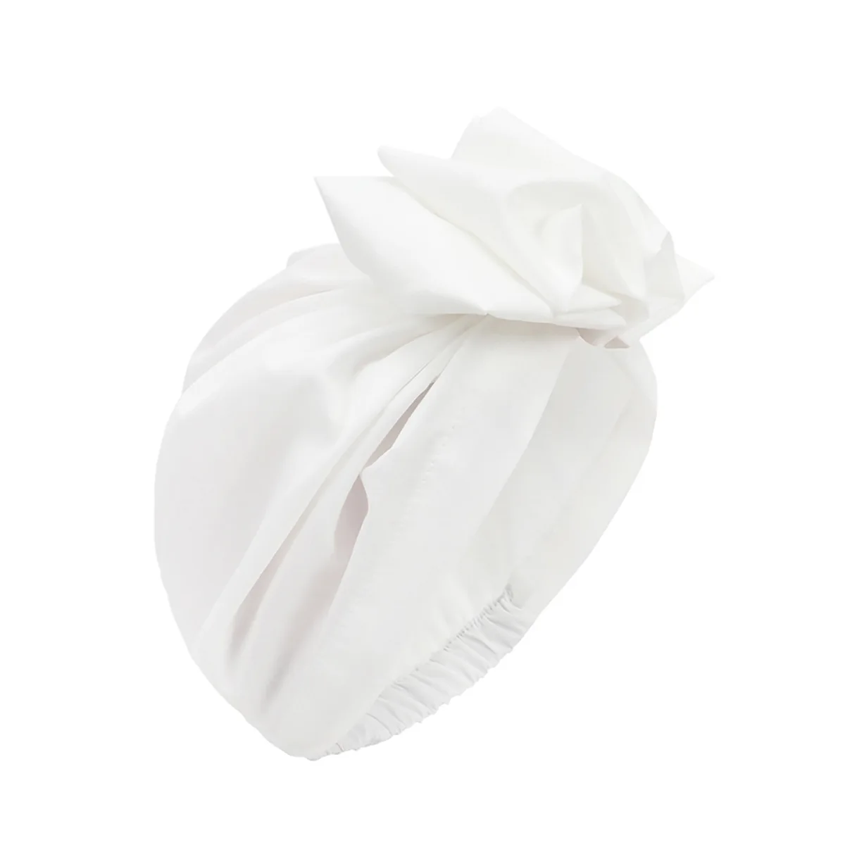 2023 New Arrival Women Turban Solid Large Bow Scarf Muslim Women French Retro Flower Head Hijab turban hats
