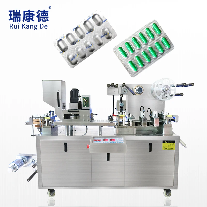 Manafature DPP80 GMP Pharmaceutical Hot Sealing Mini Blister Packing Machine For Capsule Tablet