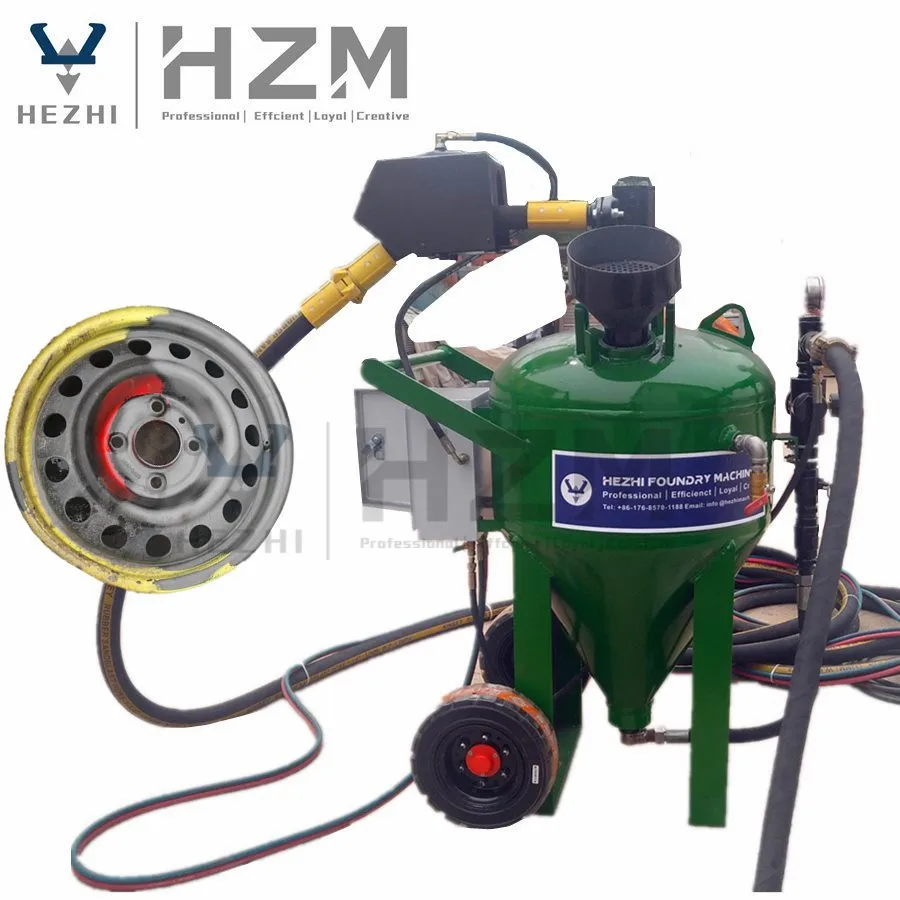 DB225Dustless Mobile Pressure Wet Blast Pot Sand Blasting Tank Portable Water Blaster