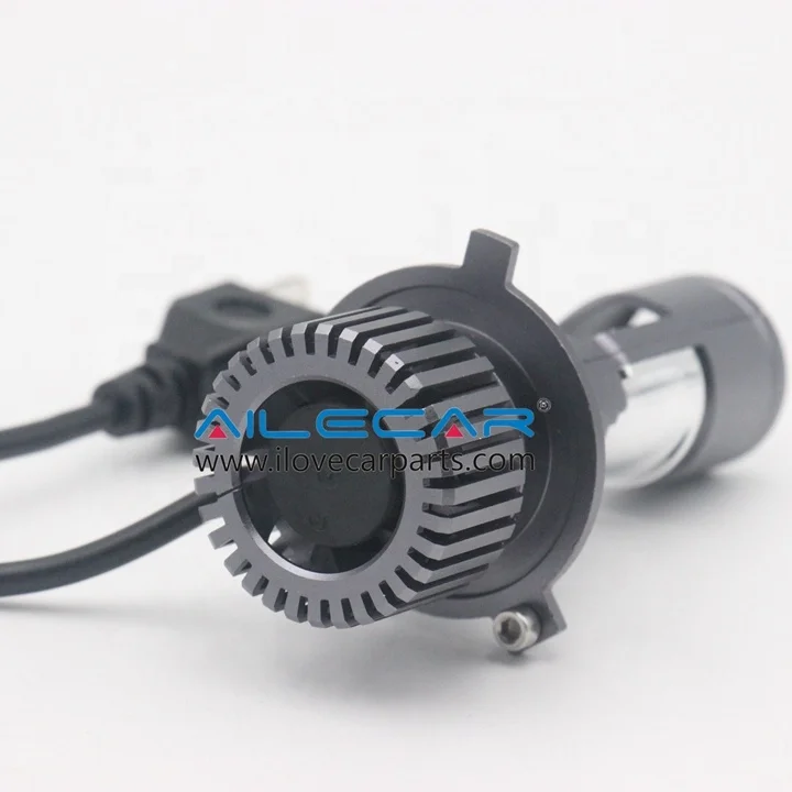 AILECAR Super M ini  75W LED Headlight Bulb H4 With Projector Lens SMD 3570 3800LM Auto Headlight Bulbs For Sale