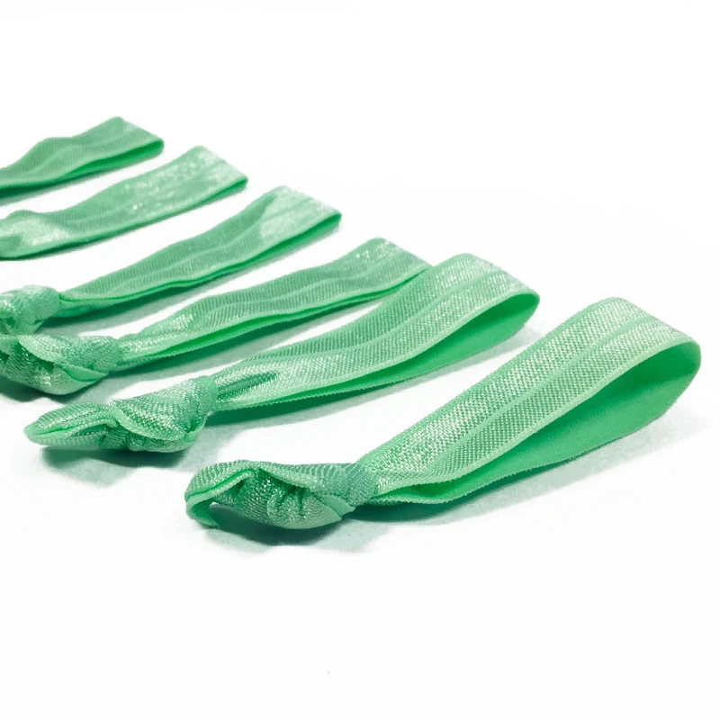 Wholesale Solid Color Ribbon Knot Elastic Ribbon Hair Ties