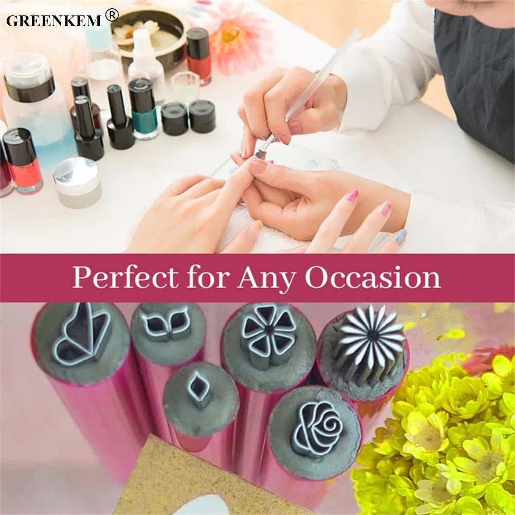6 /10/15 PCS Set Nail Art Stamp Pen Metal Rubber ABS Nail Beauty DIY Tools Nail Art Stamping Pen