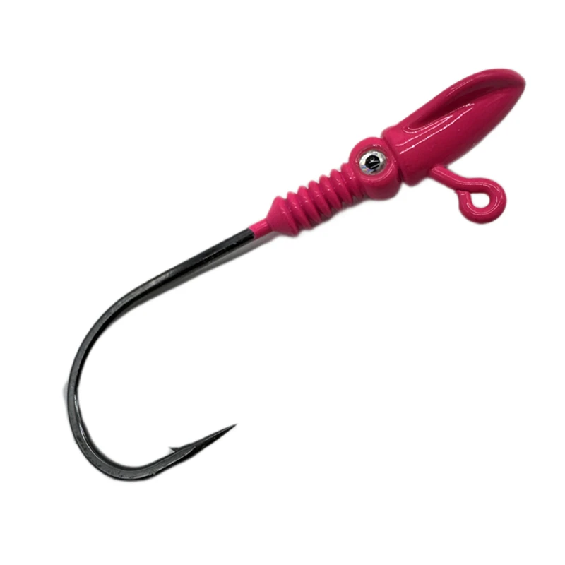 BKK Hook luminous lead jig head well balanced round jig head lure worm swim bait