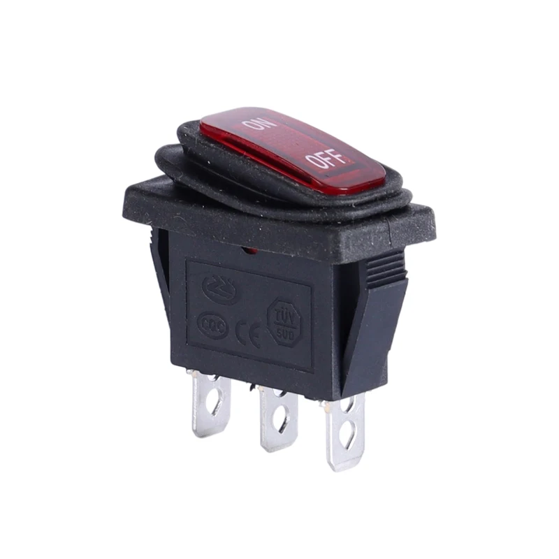 KCD3-WR 4 pin rocker switch wiring  oval type haevy duty panel for jeep wrangler