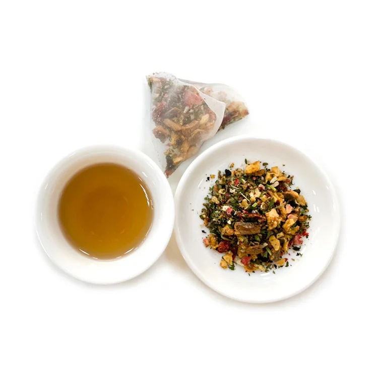Uterine Detox Flavored tea Strawberry apple fruit herbal pyramid tea bag slimming tea private label factory wholesale OEM ODM