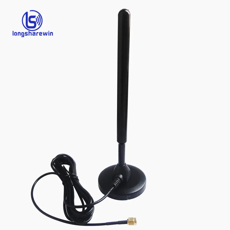 Заводская цена 433 МГц 868 900-1800 2 4G 5 8G 5db 3db SMA Штекерный разъем присоска wifi антенна длиной 3 м