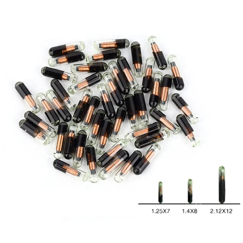 Микрочипы CMRFID для животных, 134,2 кГц, EM4035, 2,12*12 мм, 1,4*8 мм, 1,25*7 мм