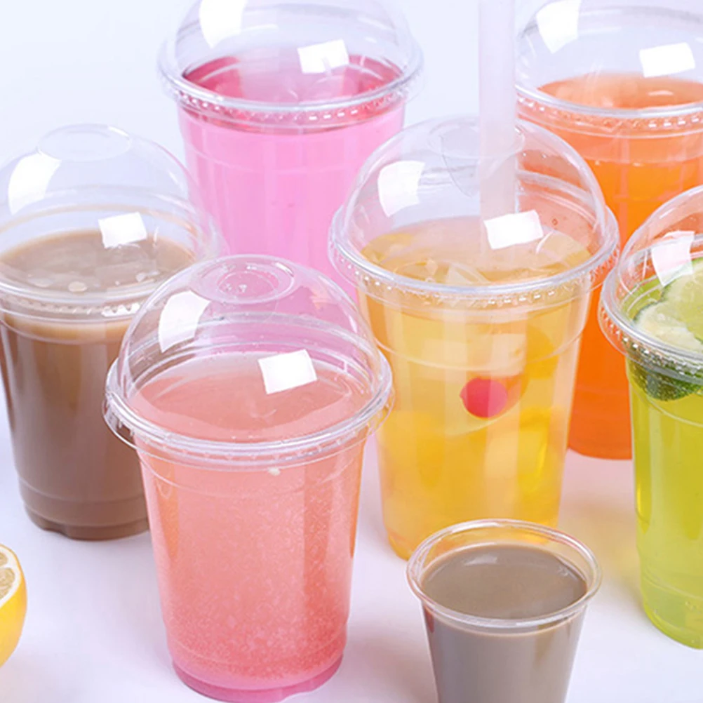 Wholesale printed logo juice cup 12oz 16oz 24oz disposable plastic smoothie cups disposable plastic bubble tea cup