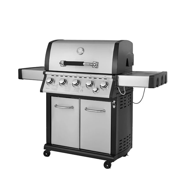 M61A65-SB Model Number With Black Cast Aluminum End Double Cover 430 Stainless Steel Gas Grill
