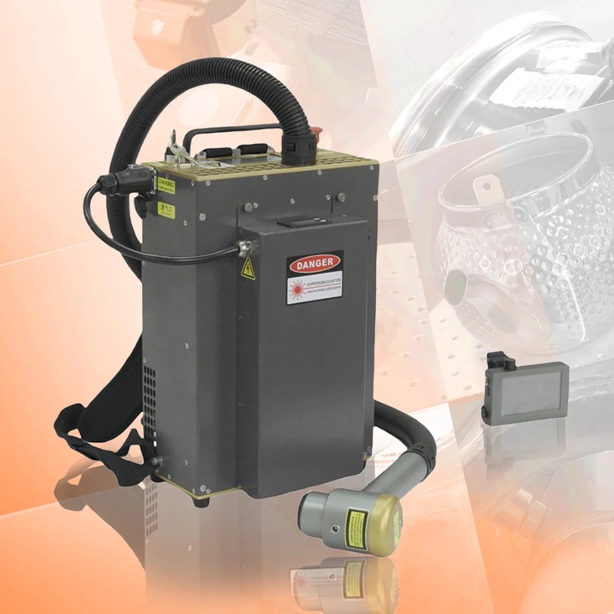 Cabinet Watercooled Laser Cleaning Machine Pulse 200W No Damage Laser Clean Air Cooled