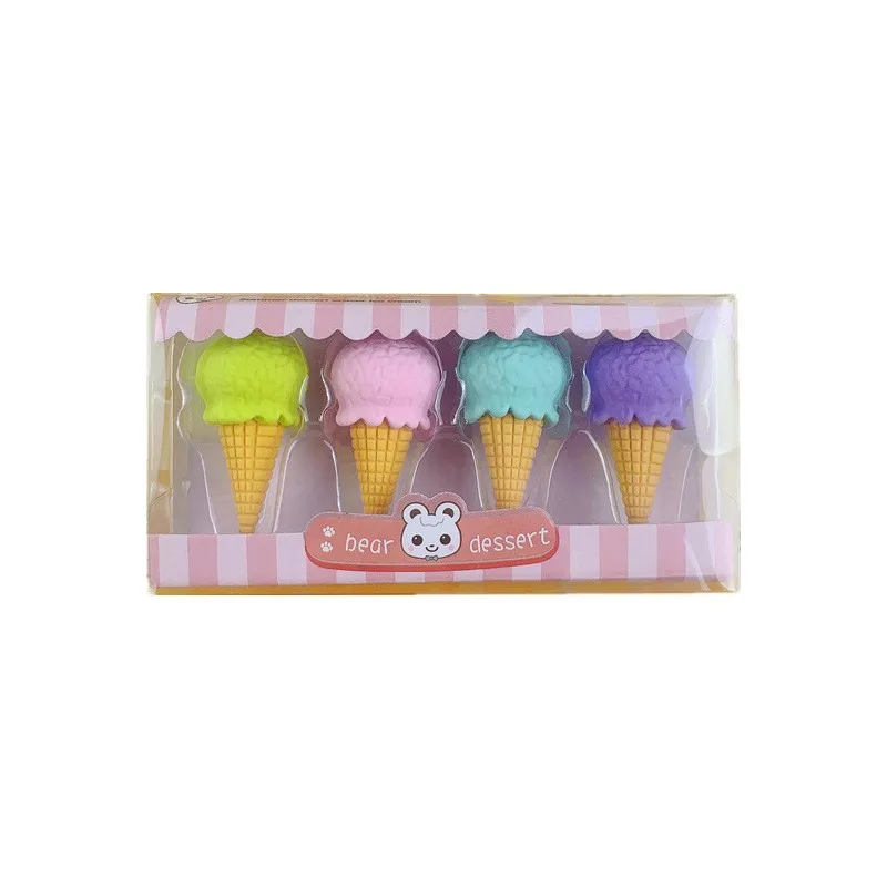 Stationery cartoon pattern eraser set small reward small gift