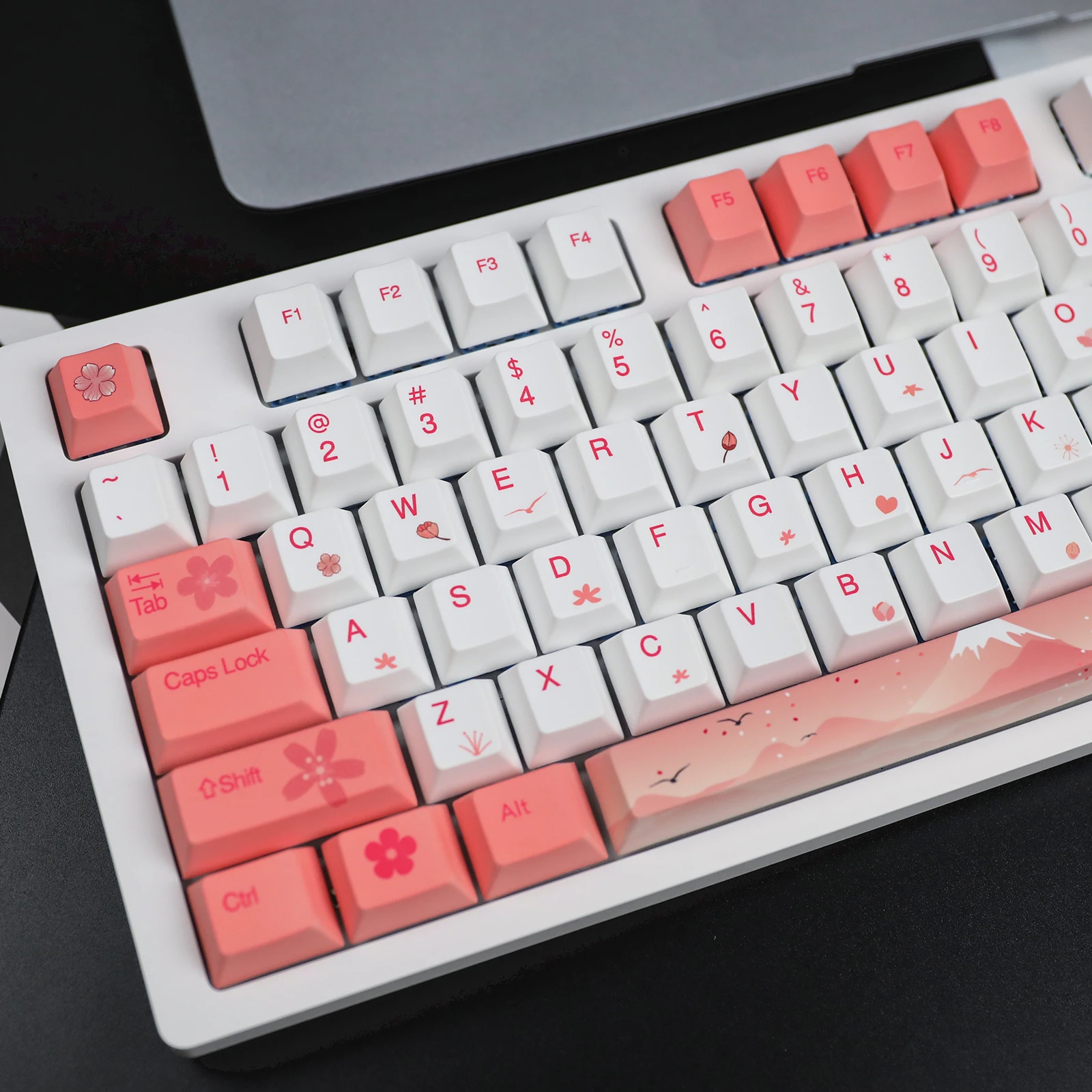 HZGAMER 108keys Pink Processing Custom PBT Dye Sublimation Keycap CHERRY OEM Profile Highly Personalized Mechanical Keycaps