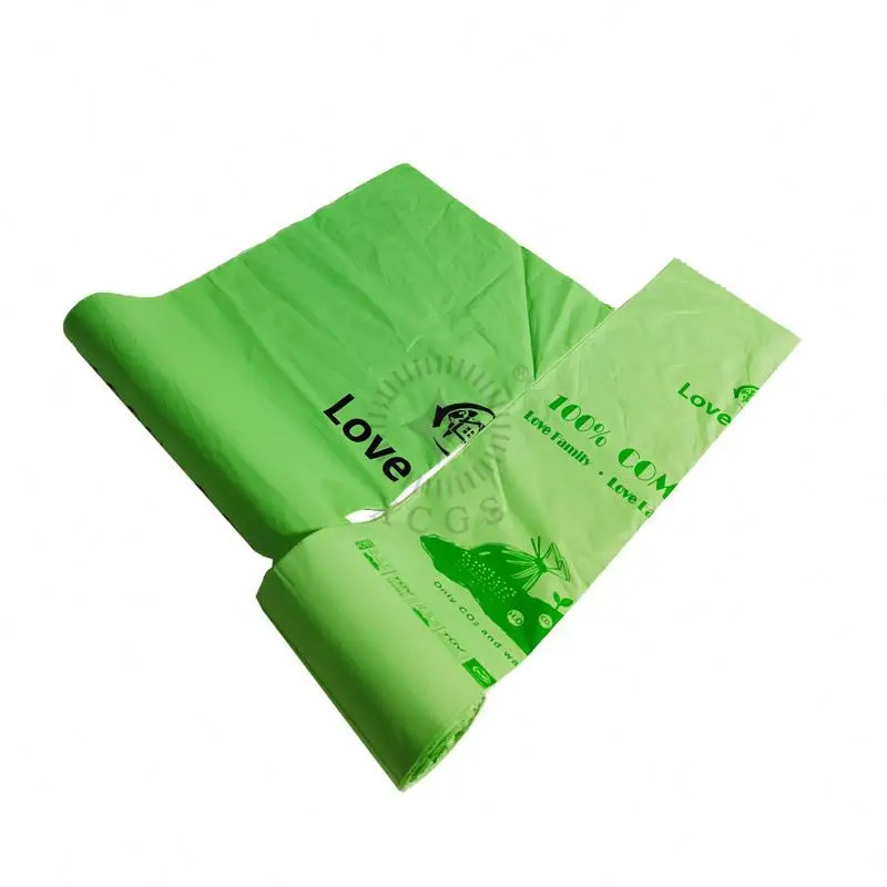 China Made 100% Biodegradable Garbage Bags Customized Compostable Pla Bags Biodegradable Trash Bags