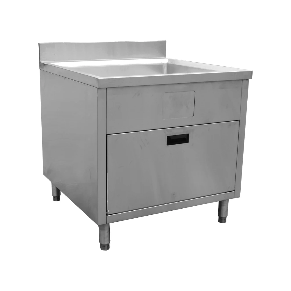 Stainless Steel Kitchen Cabinet Freestanding Design Tool Cabinet for Kitchen Cabinet Design with Garbage Storage Box