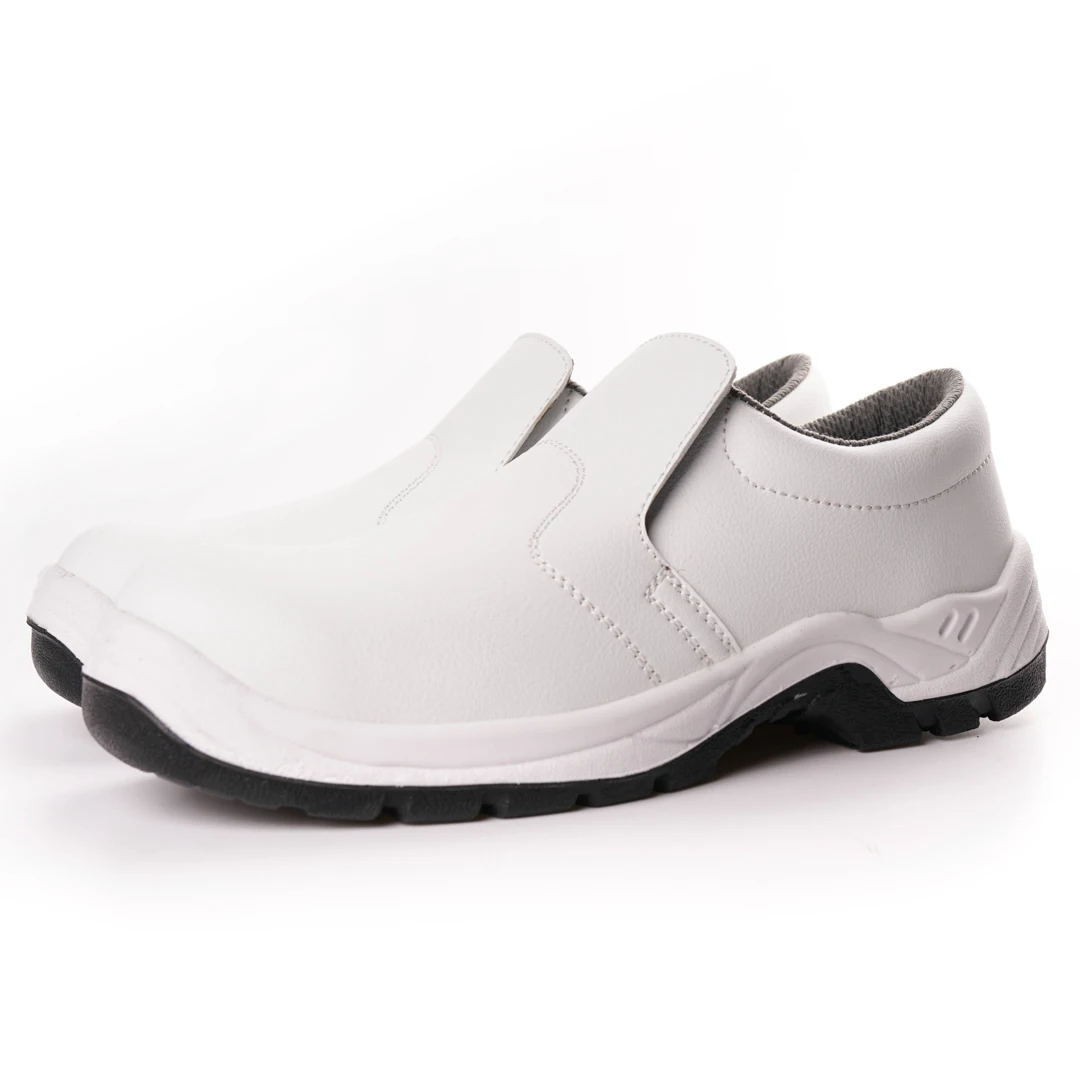 CE Certificate S2 White Chef Cleanroom Anti Slip Steel toe ESD medical Kitchen Safety Shoes