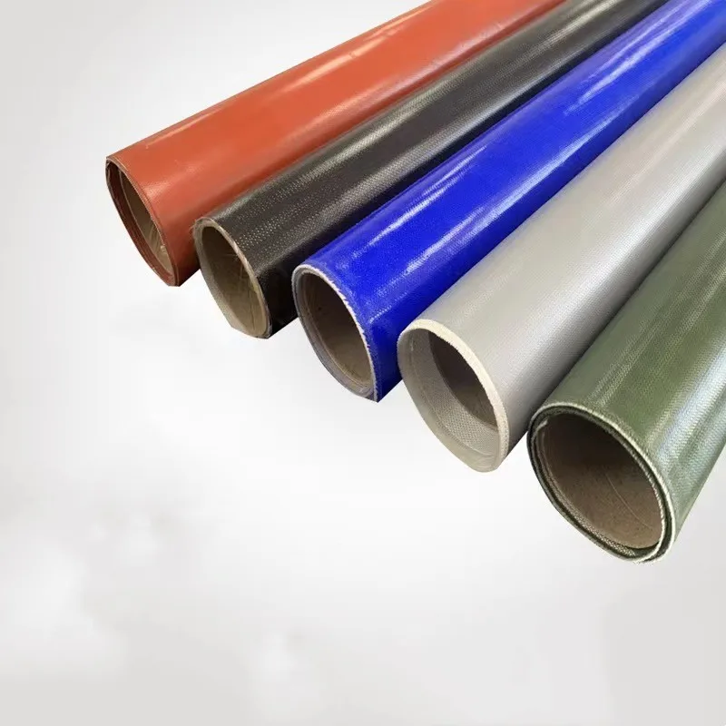 Insulation Sleeve Fireproof Cloth High Temperature Resistant Glass Fiber Liquid Silicone Cloth Double-Sided Coated Flexible