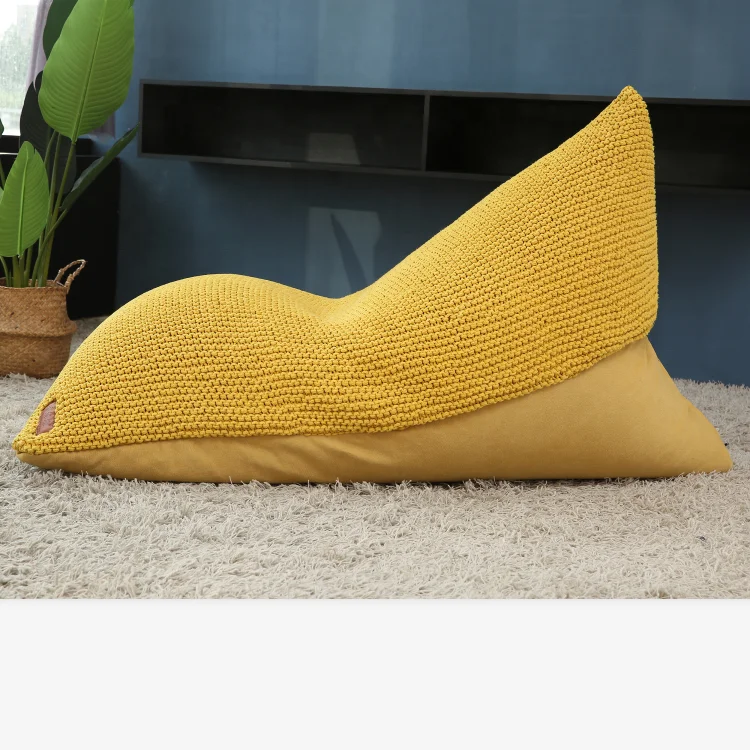Hand-knitted bean bag lounge lazy bean bag chair