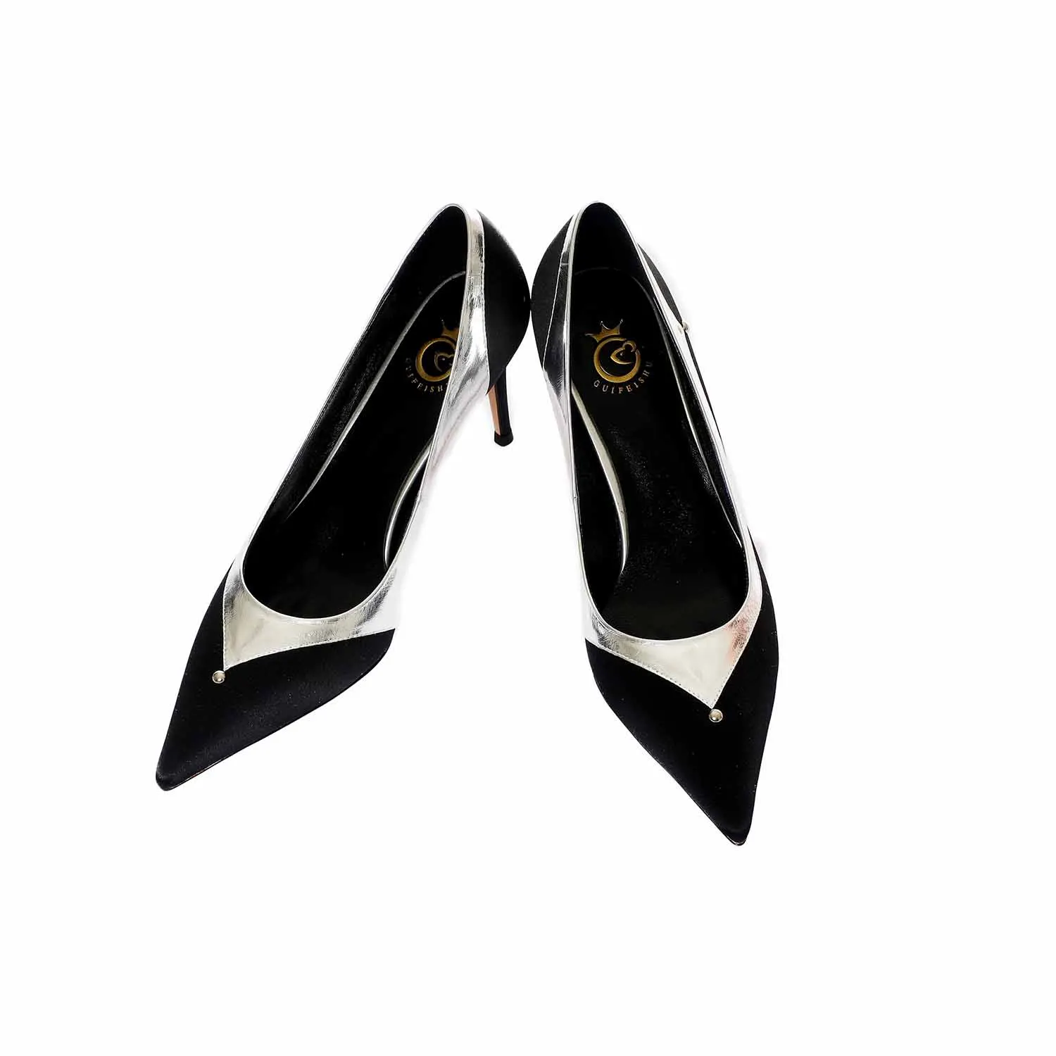 Custom image ladies elegant high heel shoes color matching fine heel women pumps pointed toe shoes