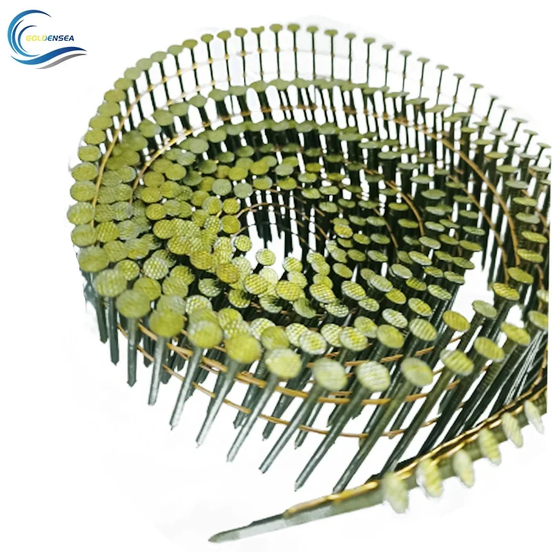 Professional Manufacturer roofing coil nails 15 Degree Wire Nails Groove Screw Ring Shank Coil Nails For Wood