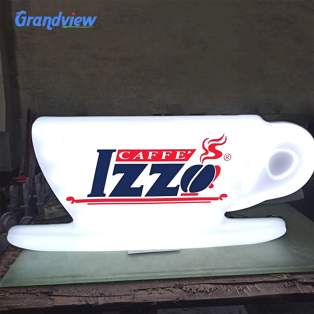Outdoor advertising light box coffee sign advertising wall mounted light box sign