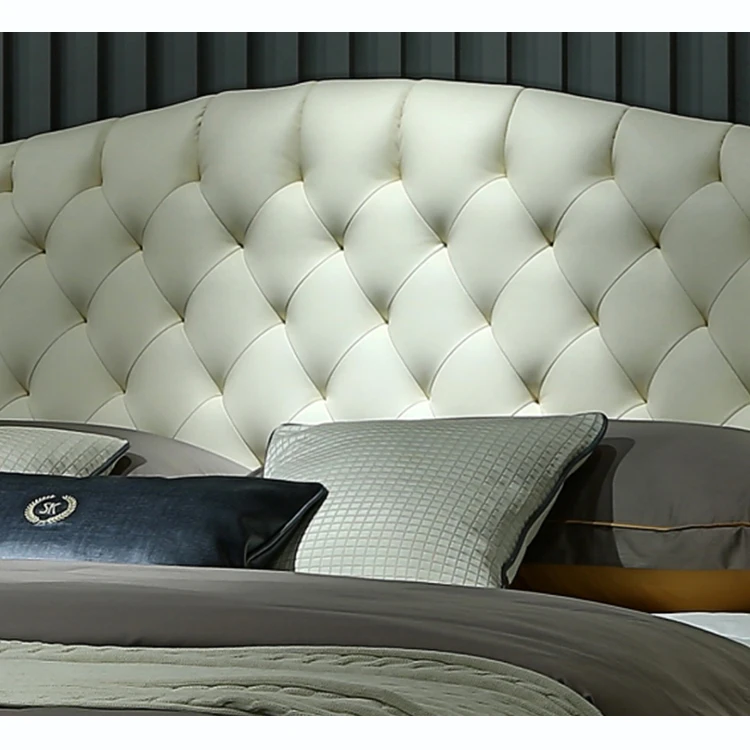 american designer cream white color luxury king size modern royal bedroom furniture sets