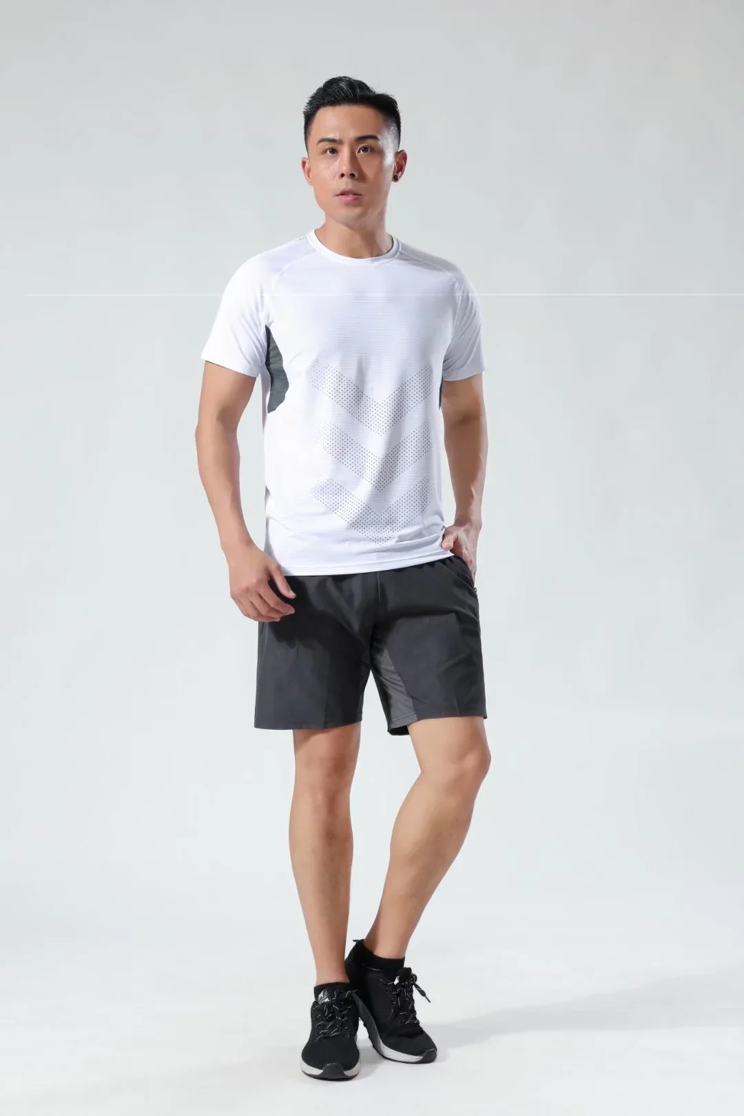 Wholesale Custom Logo Mens Tshirts High Elasticity O Neck T Shirts Sim Fit Active Wear Casual Sport Short Sleeve Shirts