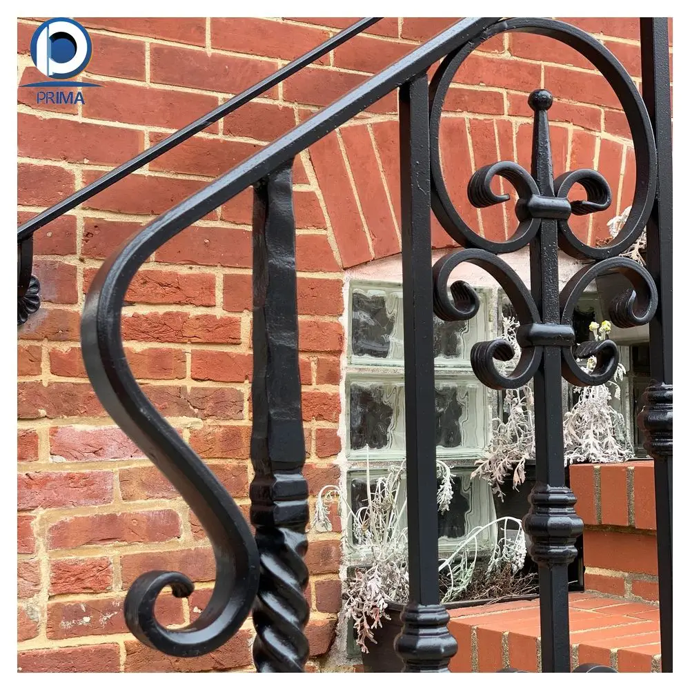 Orient Railing Fast Wrought Black Faux Wrought Iron Fence Handrail Railing