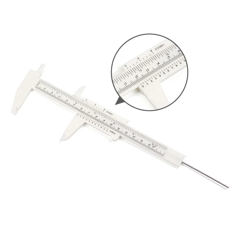 White Plastic Microblading Eyebrow Ruler Scale Eyebrows Ruler