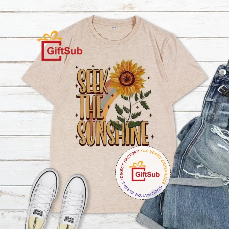 GiftSub новые цвета США унисекс 65% полиэстер 35% хлопок овсянка Хезер цветные простые рубашки сублимационные чистые футболки для