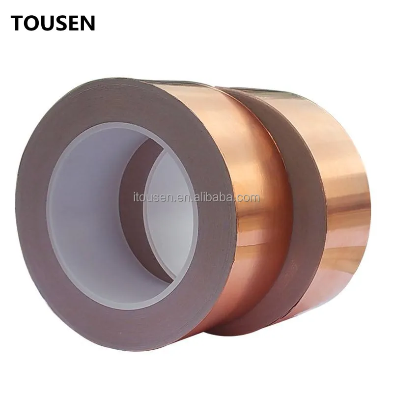 high temperature resistance Copper Foil Adhesive Tape Conductive die cutting copper metal tape roll 0.05mm Copper Foil Tape