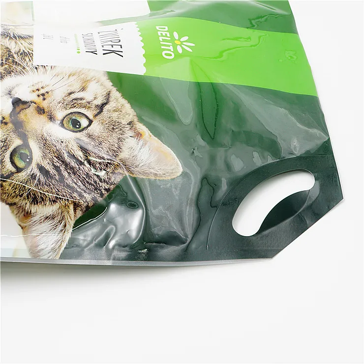 Reusable Heat Seal Plastic Stand Up Packaging China Manufacture Cat Litter Packaging Bag for cat litter
