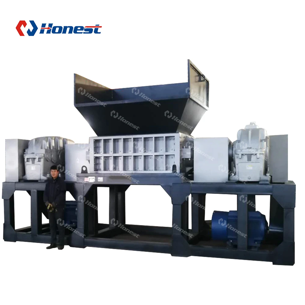Metal Double Shafts Shredder Machine For Metal Recycling