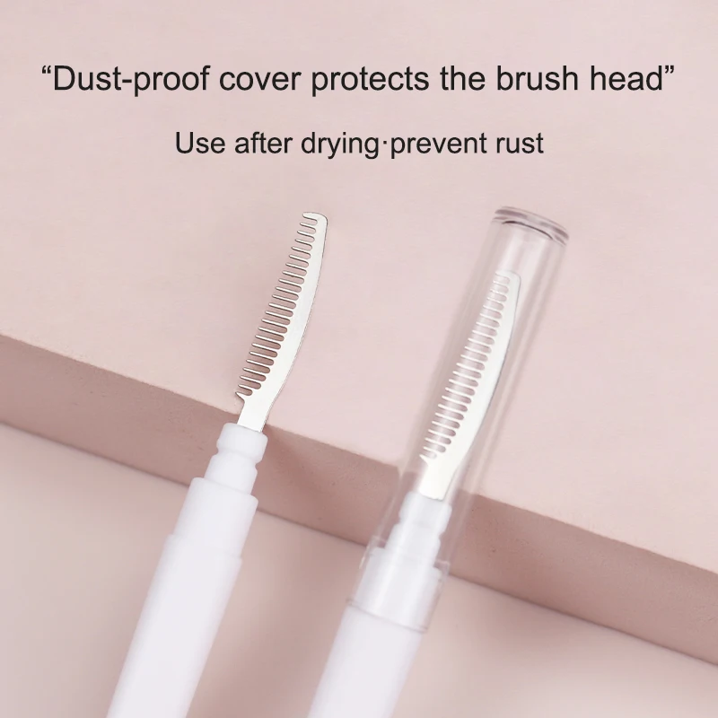 High Quality Wholesale Black Head Plastic Handle Silicone Eyelash Brush Eyelash Comb