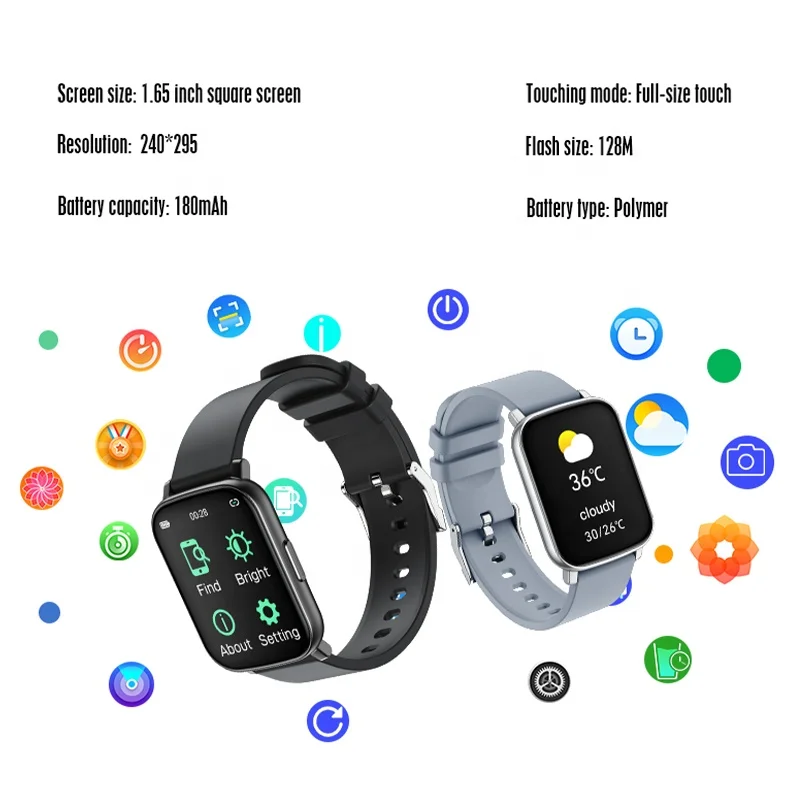 2021 new smart bracelet watch sports mode heart rate monitoring blood pressure blood oxygen monitoring large-screen watch
