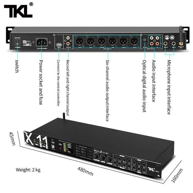  TKL горячая Распродажа X11 цифровой Dsp Профессиональный Аудиопроцессор для