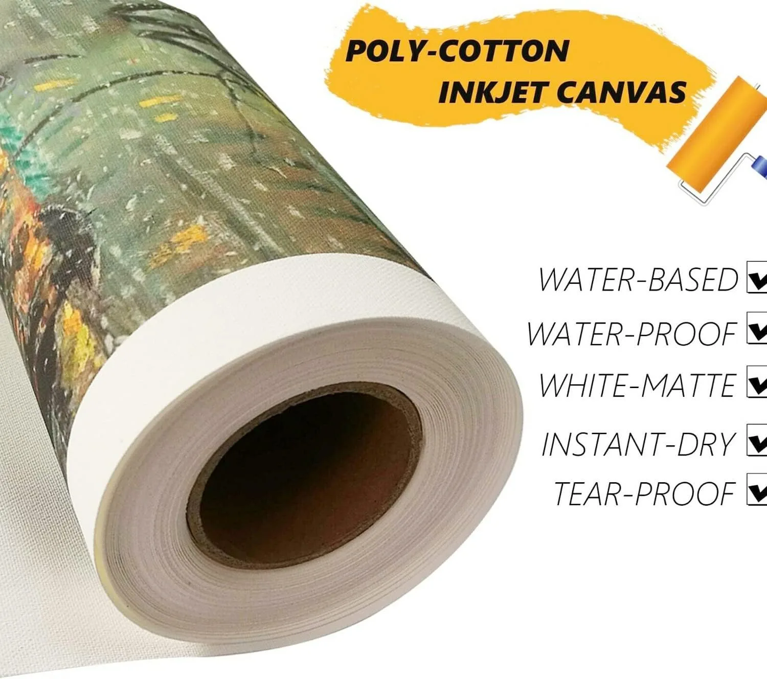 Glossy Or Matte Inkjet Canvas Roll,Inkjet Printing Art Canvas rolls