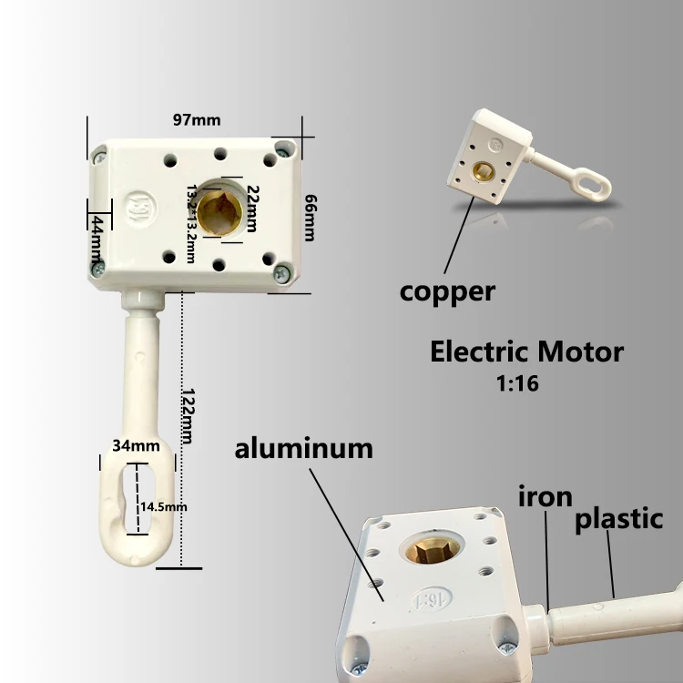 1:16 Factory Price Manual Retractable Awning Gear Box Set Awning Gearbox
