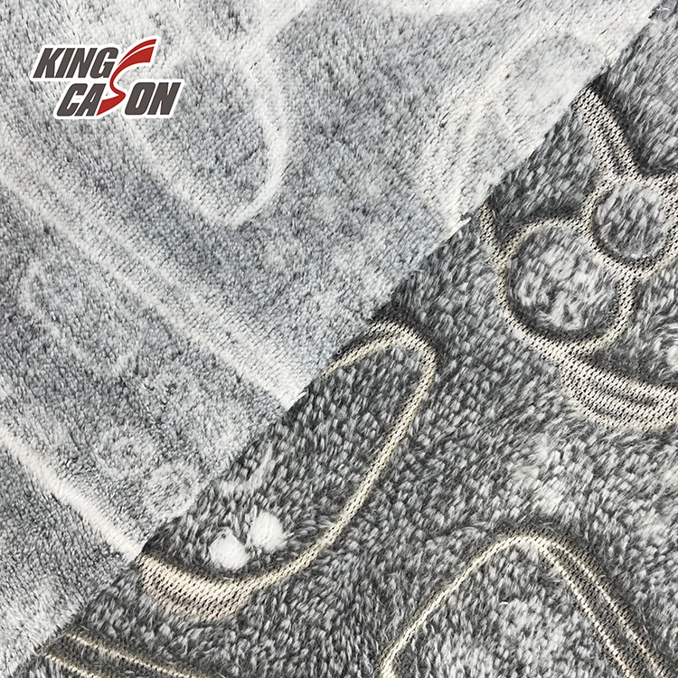 Kingcason Custom Two Side 100% polyester Game machine Pattern Recycled Glow in the dark Fleece Fabrics For South African Market