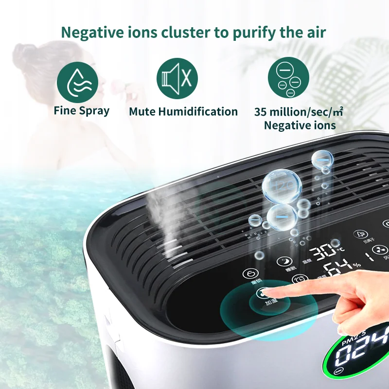 Oem Ionizador Cadr 330M3/H Hepa Home Room Smart Purificator Purificateur Multifunctional Humidifier 2021 Air Purifier