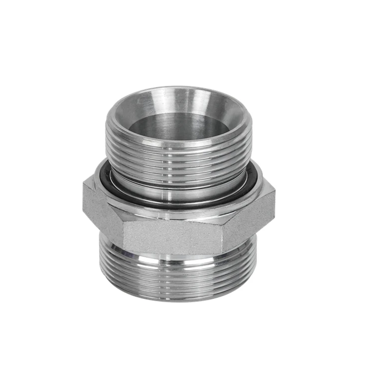 Factory Wholesale Male Thread Hydraulic Push In Fitting 1CB-WD Flare Hydraulic Straight Nipple Hex Bulkhead Hydraulic Fitting