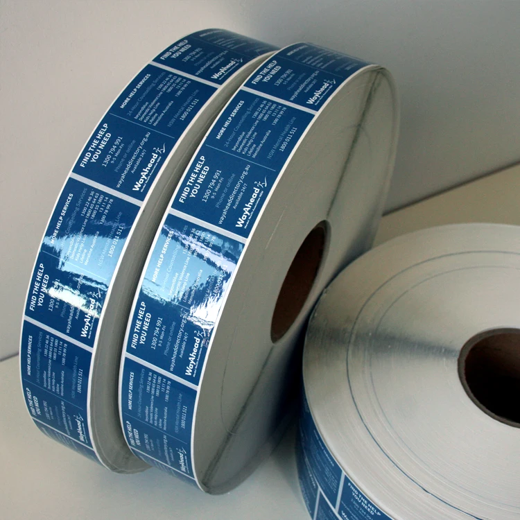 Factory customization self adhesive logo printing waterproof plastic vinyl paper packing sticker label