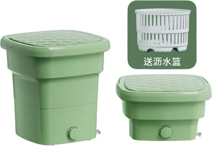 JEWIN 6L 8L 9L 10L 11L Cloth Washing Machine Portable Folding Mini Washing Machine with Adapter 40W