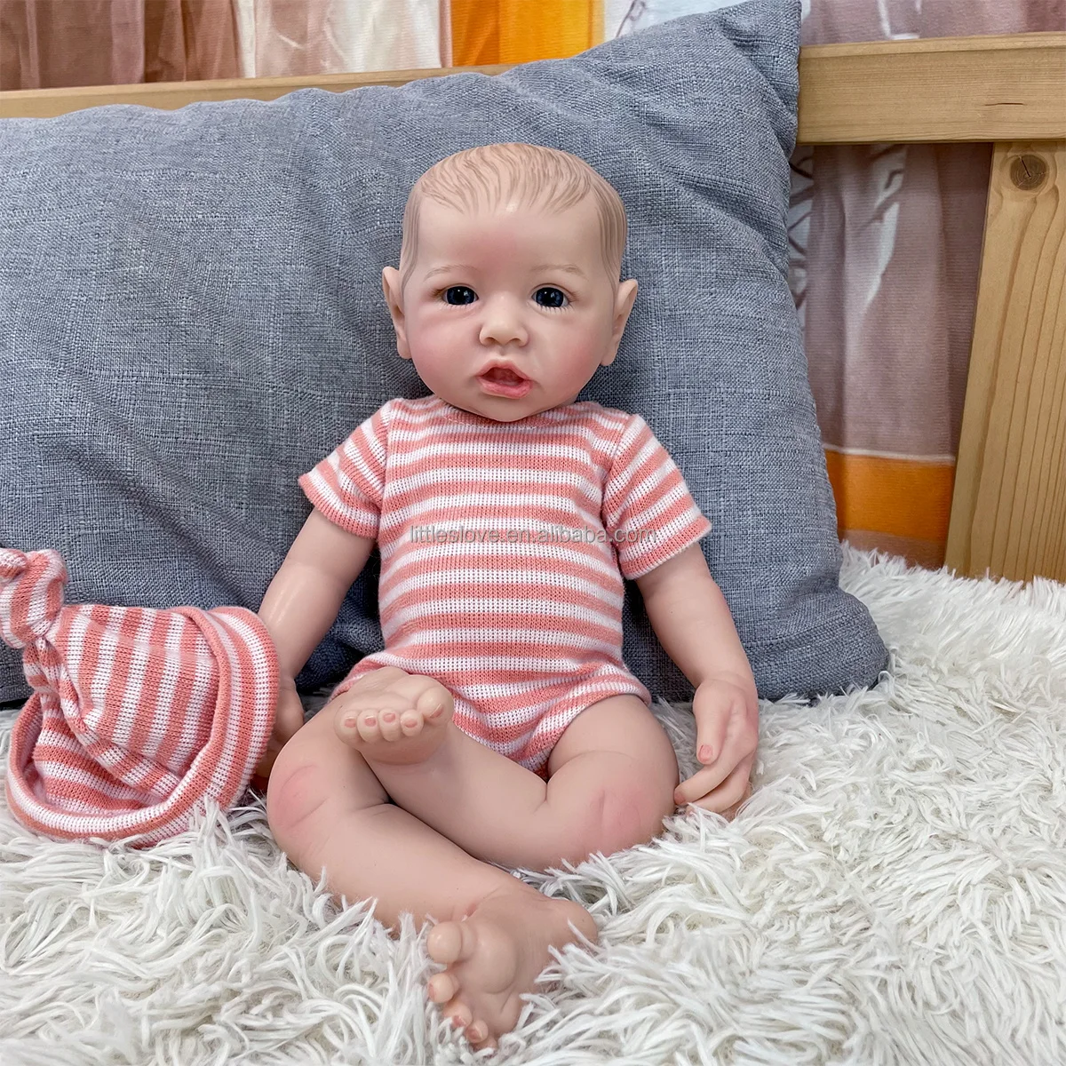 Неокрашенные силиконовые куклы для новорожденных 16 дюймов