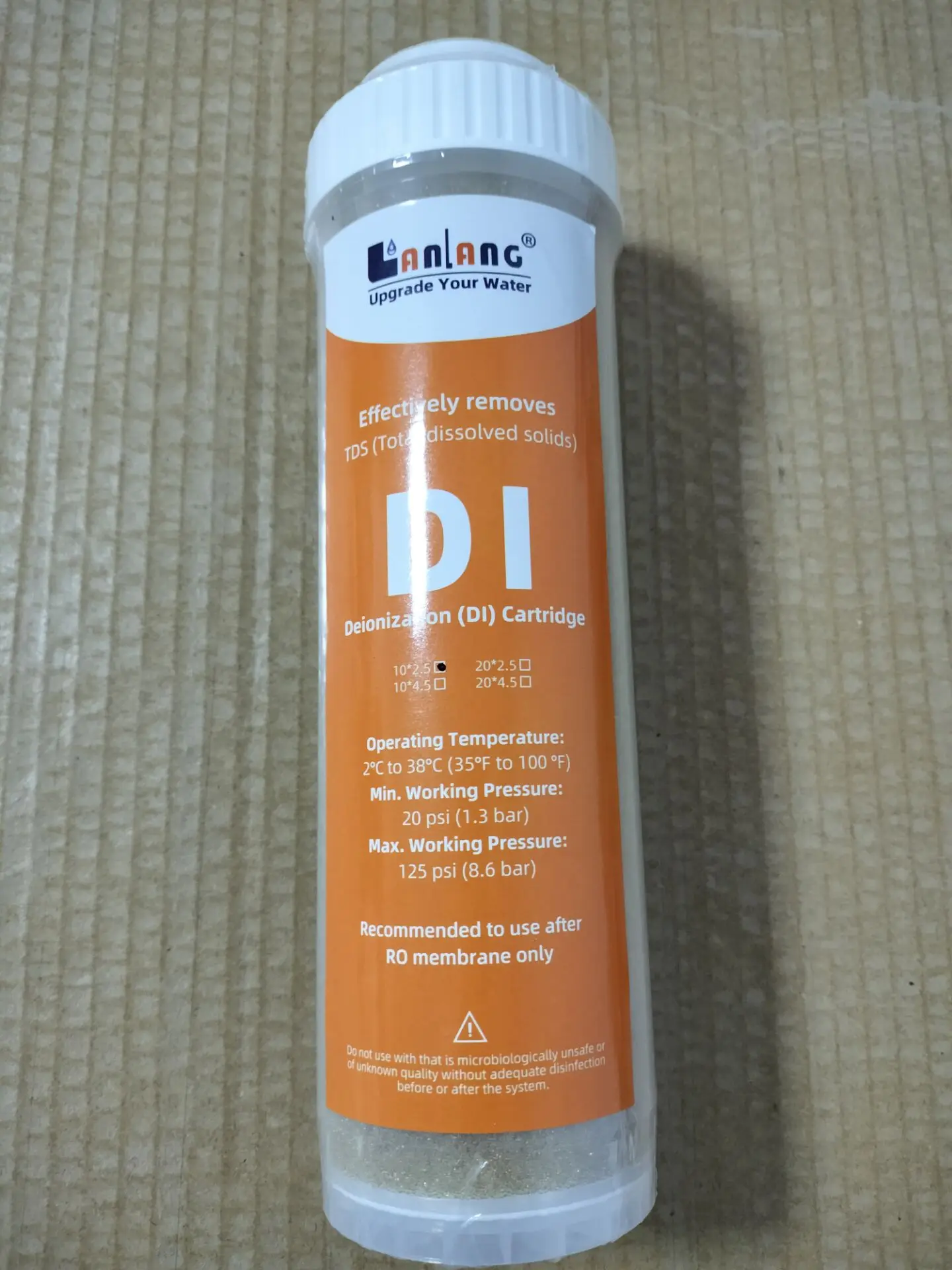 Water treatment filter cartridge Di resin deionized 0 tds pure water DI filter aquarium laser machine car washing di filter