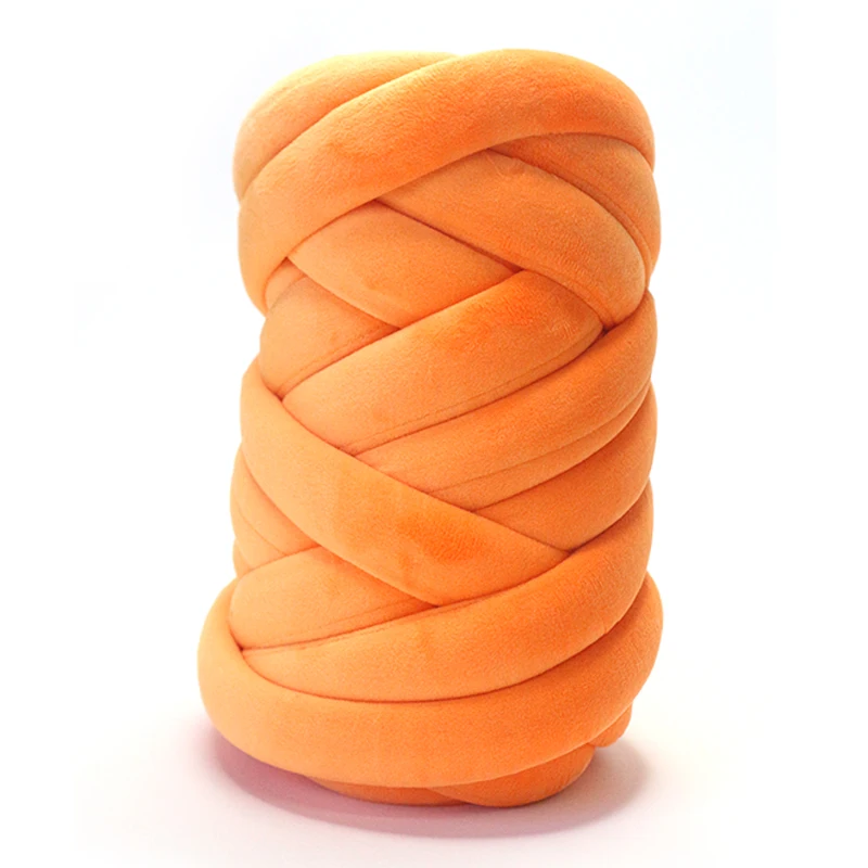 Popular Soft Hand Knitting Chunky Crochet Woven Blanket Core Spun Yarn for Crochet