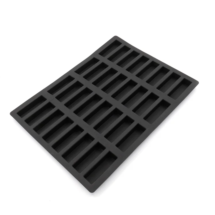 Manufactory Custom Black Oblong Shape Cake Silicone Mold Multifunctional Mold Suitable for Chocolate Hard Candy  Ice Cubes