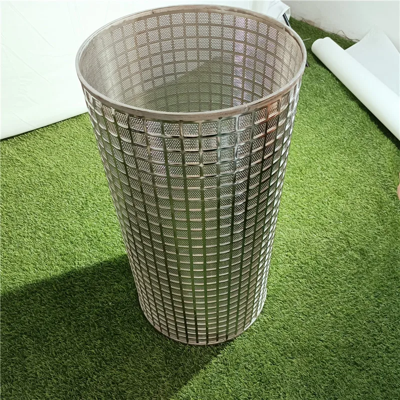 two layers sinttered Stainless Steel Perforated Metal Mesh filter Cylinders