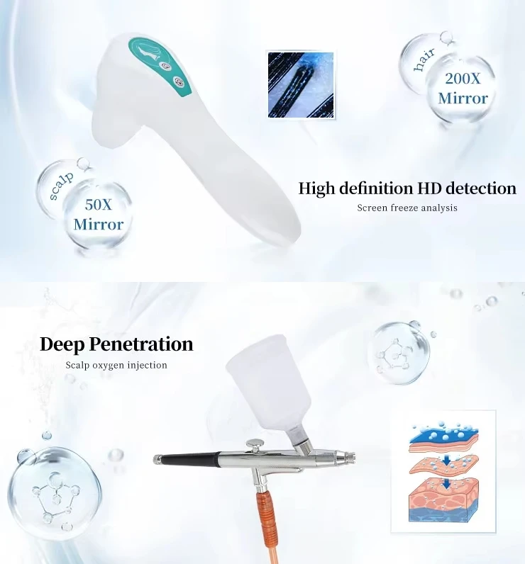 2024 hot sale 7 in 1 Micro current scalp analyzer For Hair Loss Treatment Micro Current Hair Growth Machine